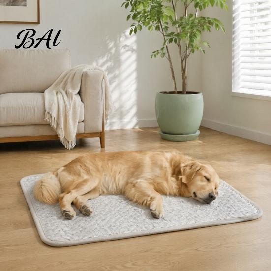 Cooling Crate Pad Dog Mat, Washable Pet Sleeping Mat with 3D Massage Bumps, for Cats Non-slip Mesh Bottom, Ice Silk Summer Dogs Self