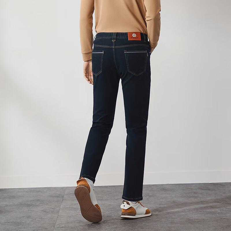 Мужские джинсы прямого кроя из смесовой шерсти Qipai