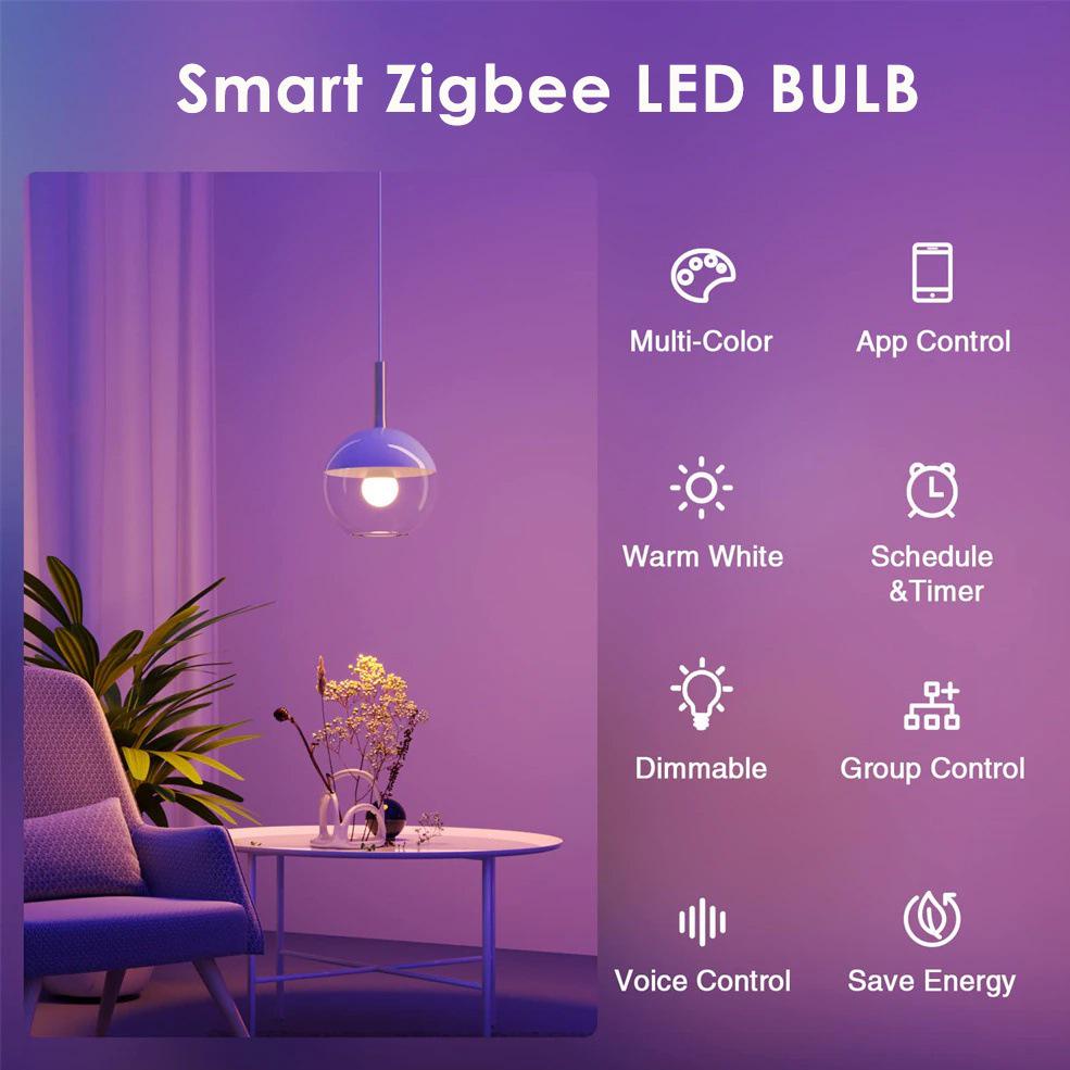 EWeLink Умная цветная Zigbee лампа с голосовым управлением Alexa и Google