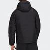 adidas Мужские пуховики Черный с капюшоном Умеренно стеганый пуховик GF0098