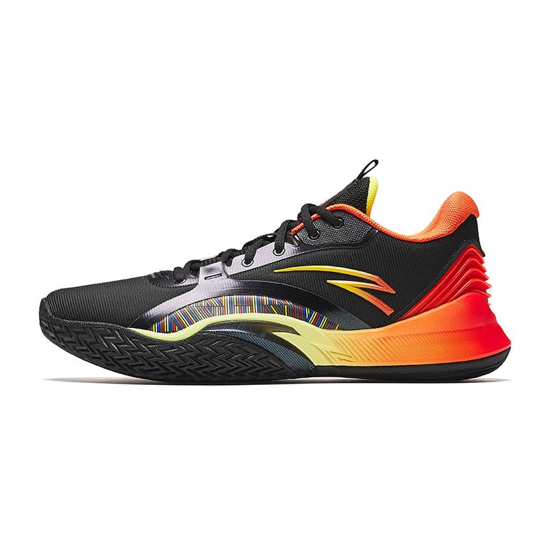 Anta Wind Tunnel 5 Comfortable Fashion Slip Resistant Durable Low Top Basketball Shoes Men Sneaker Black Orange 112441107-5