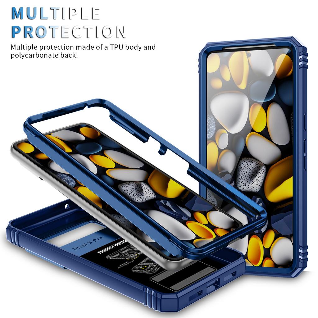 Чехол для Google Pixel 8 Pro Camshield с кольцом-держателем и подставкой, ТПУ+ПК, чехол для телефона