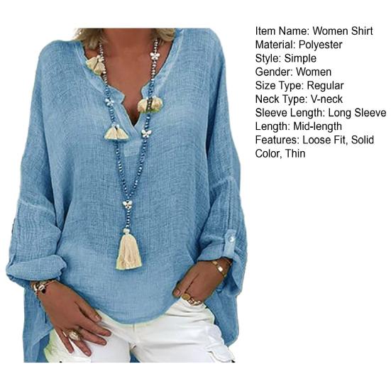 Женские пуловеры с v-образным вырезом и длинными рукавами, однотонные свободные повседневные легкие топы средней длины, уличная одежда