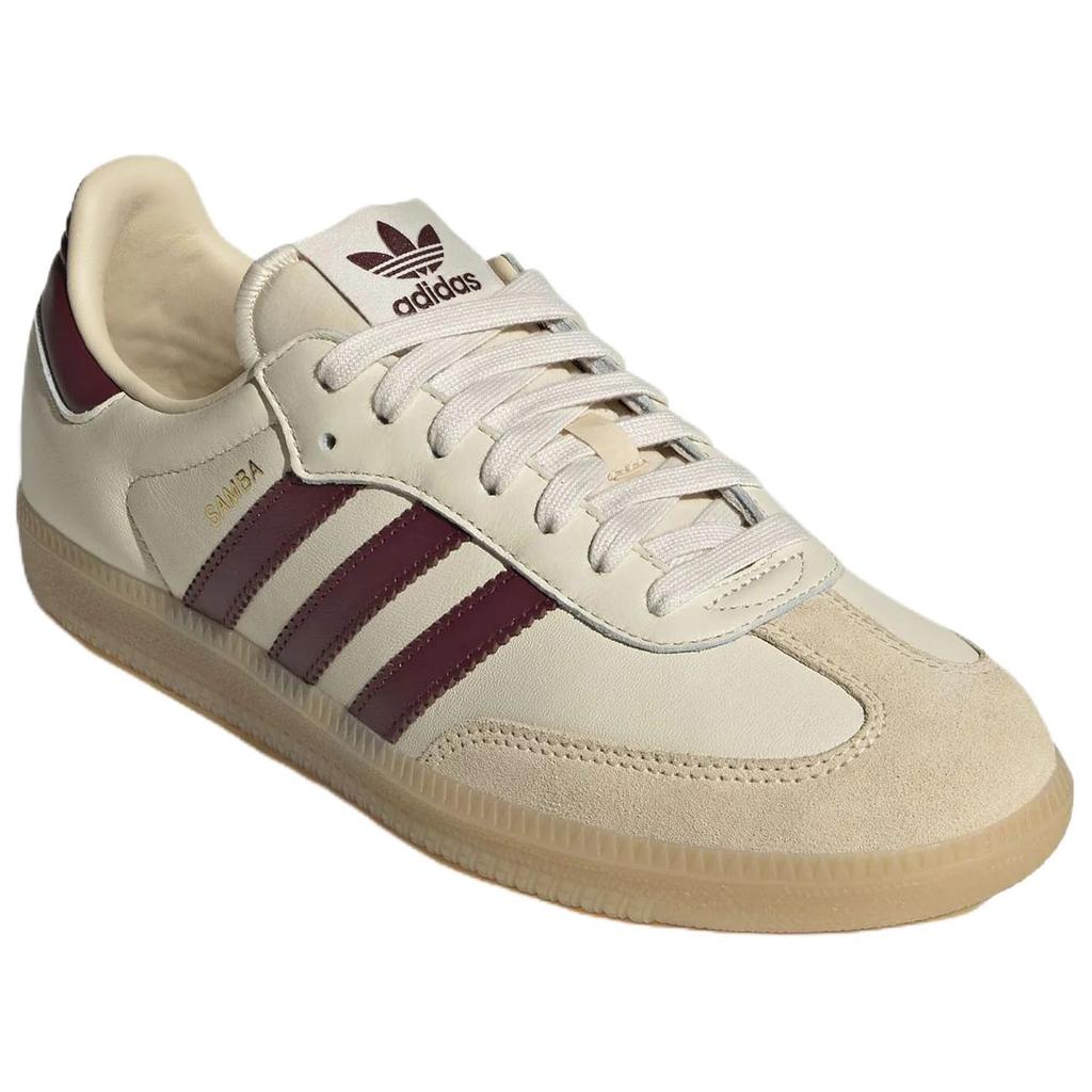 adidas Мужские кроссовки Samba OG Wonder White Shadow Red Gum, кремовый цвет, модель JS3830