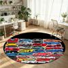 Jdm Sports Cars Printed Round Crystal Velvet Rug Soft Non Slip Floor Carpet For Bedroom Holiday Gift