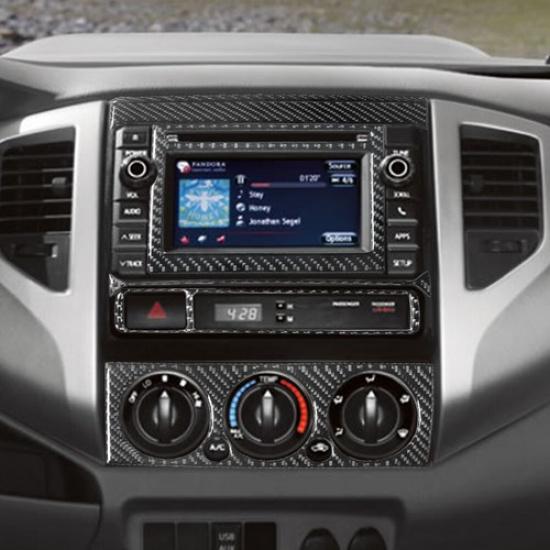 6Pcs Carbon Fiber Interior Central Console Cover Trim For Toyota Tacoma 2013-14
