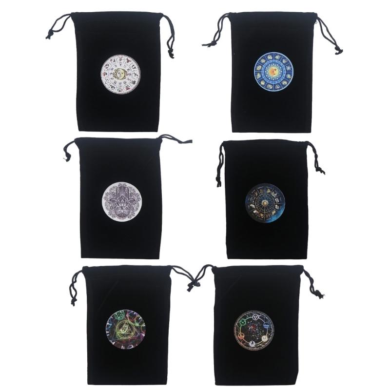 Мини мешочек на шнурке для украшений, кубиков, карточек для настольных игр, подарочный упаковочный мешочек