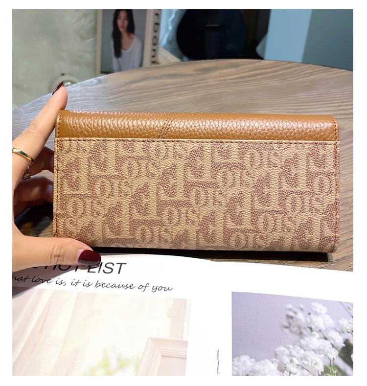 Женский кошелек из мягкой коровьей кожи большой емкости, держатель для нескольких карт, подходит для мобильного телефона, универсальный дизайн 2024 г.