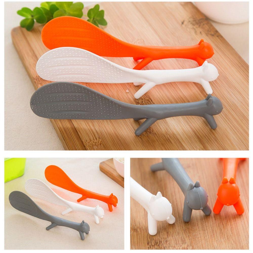 Can Stand Squirrel Shaped Ladle Lovely Meal Spoon Kitchen Supplie Rice Scoop