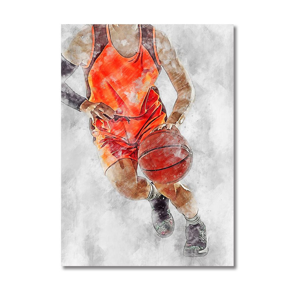 Баскетбольные спортивные постеры Баскетбольные спортивные звезды настенная живопись на холсте Современная гостиная украшения дома фотографии настенная живопись