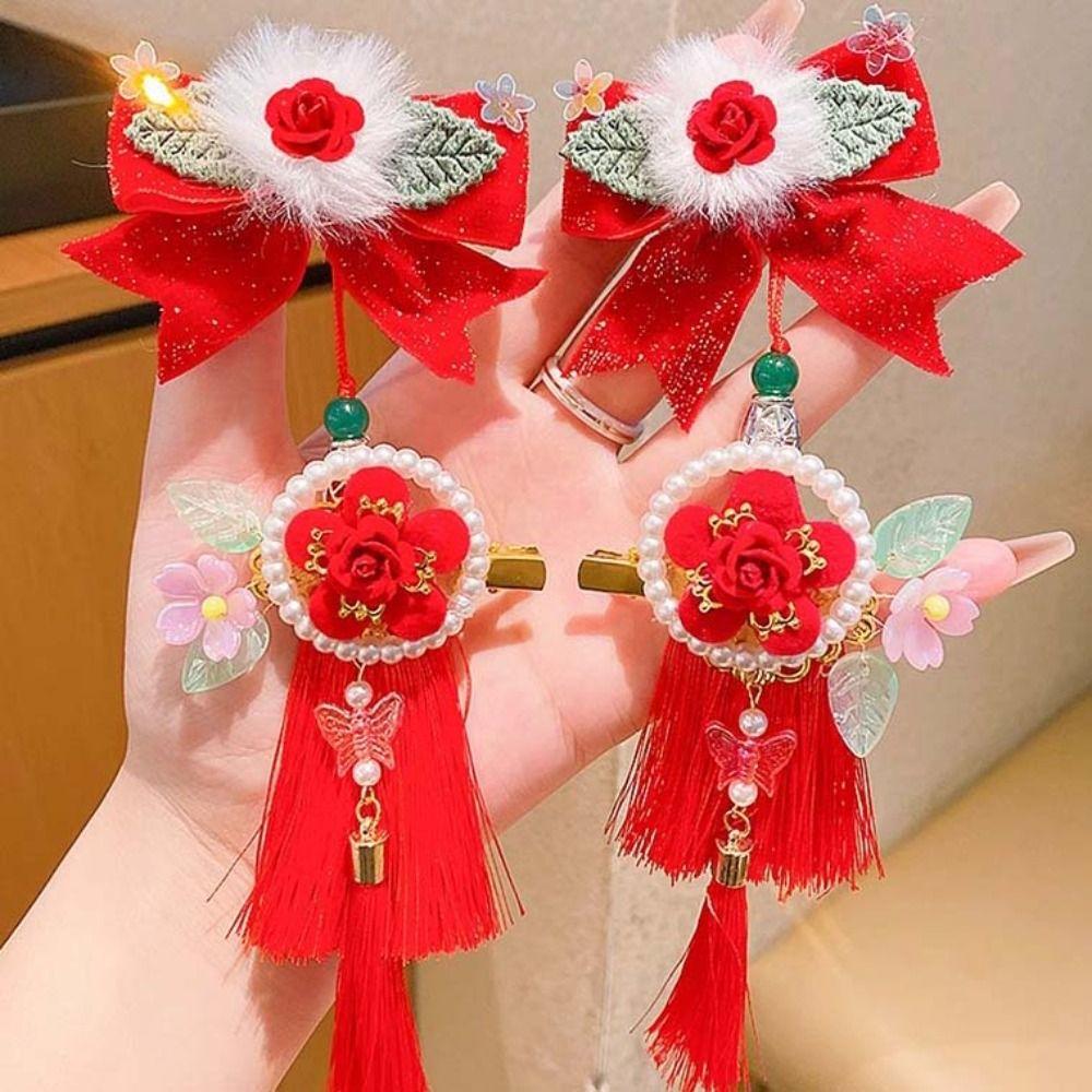 Hanfu Headwear Children's New Year Hairpin Tang Suit Ancient Style Hair Clips Kids