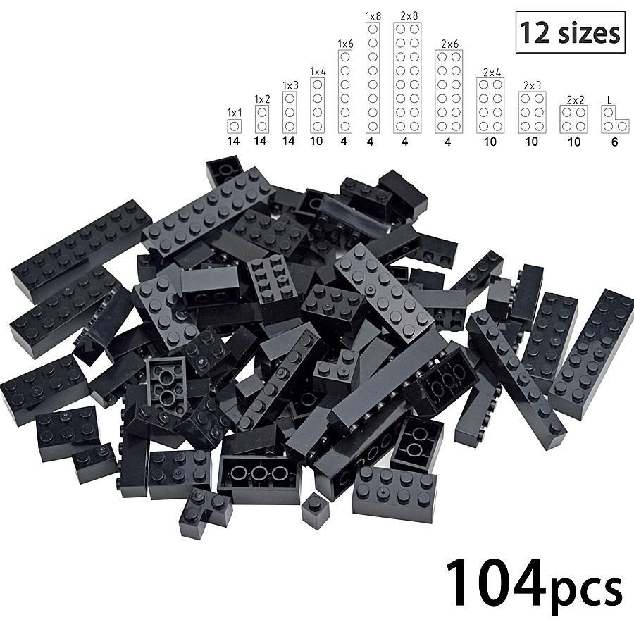 DIY Building Blocks Wall Figures Bricks 1x2 1x3 1x4 L Dots Educational Creative Construction Brick Size Compatible Small Bricks