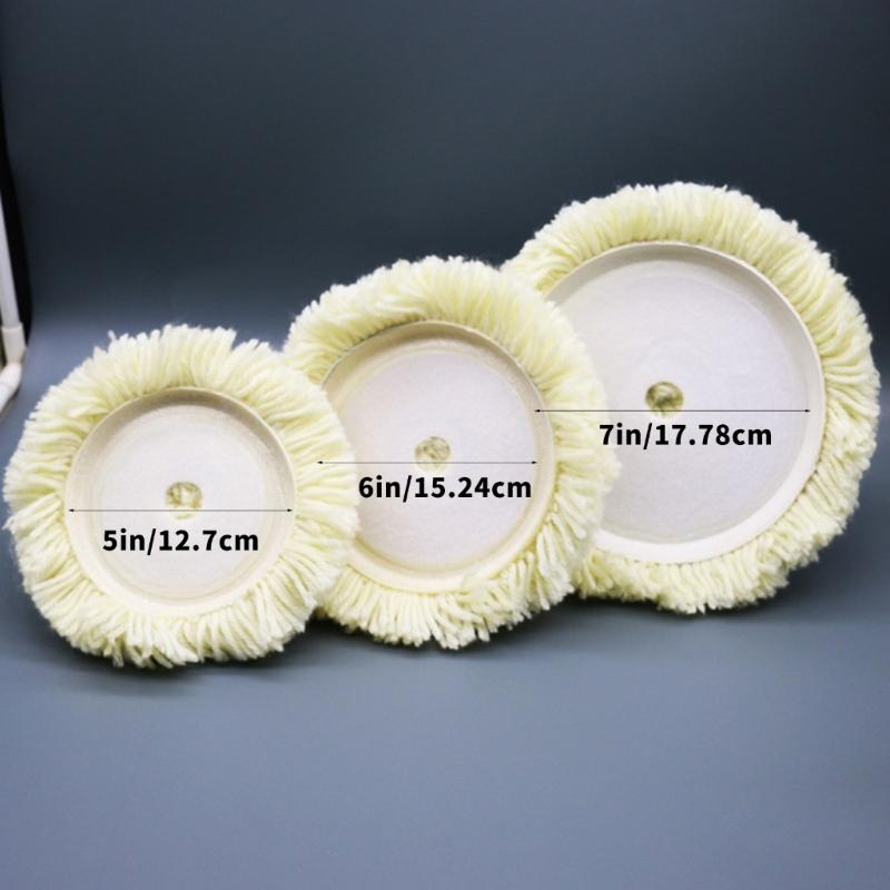 3 шт. Премиальная шерстяная полировальная насадка Buffing Pad Идеально подходит для ремонта краски автомобиля, детализации и улучшения финишного покрытия