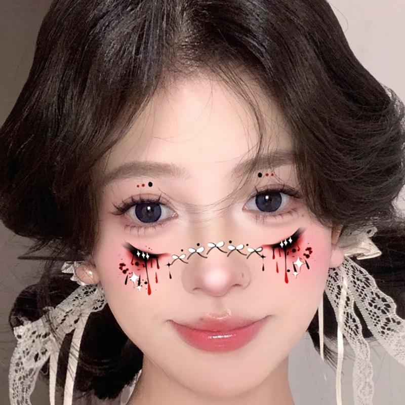 10 шт. Хэллоуин Вампир Летучая мышь Временные тату-наклейки с веснушками для ребенка, женщины, горячее тиснение, макияж с веснушками, вечеринка, макияж для лица
