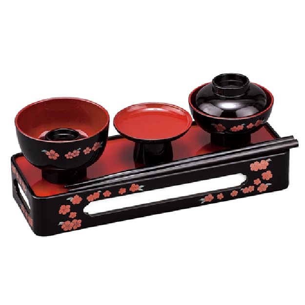 Sunmany Yamanaka Lacquerware Buddhist Altar Offering Set, Made in Japan