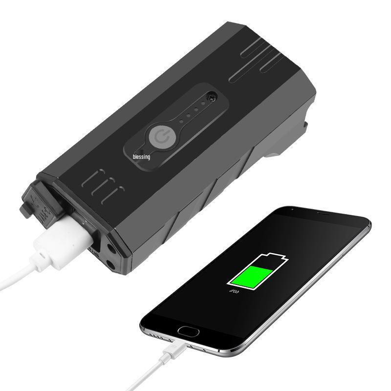 Алюминиевый сплав 4T6 Высокояркий перезаряжаемый от USB велосипедный фонарь с индикатором заряда батареи