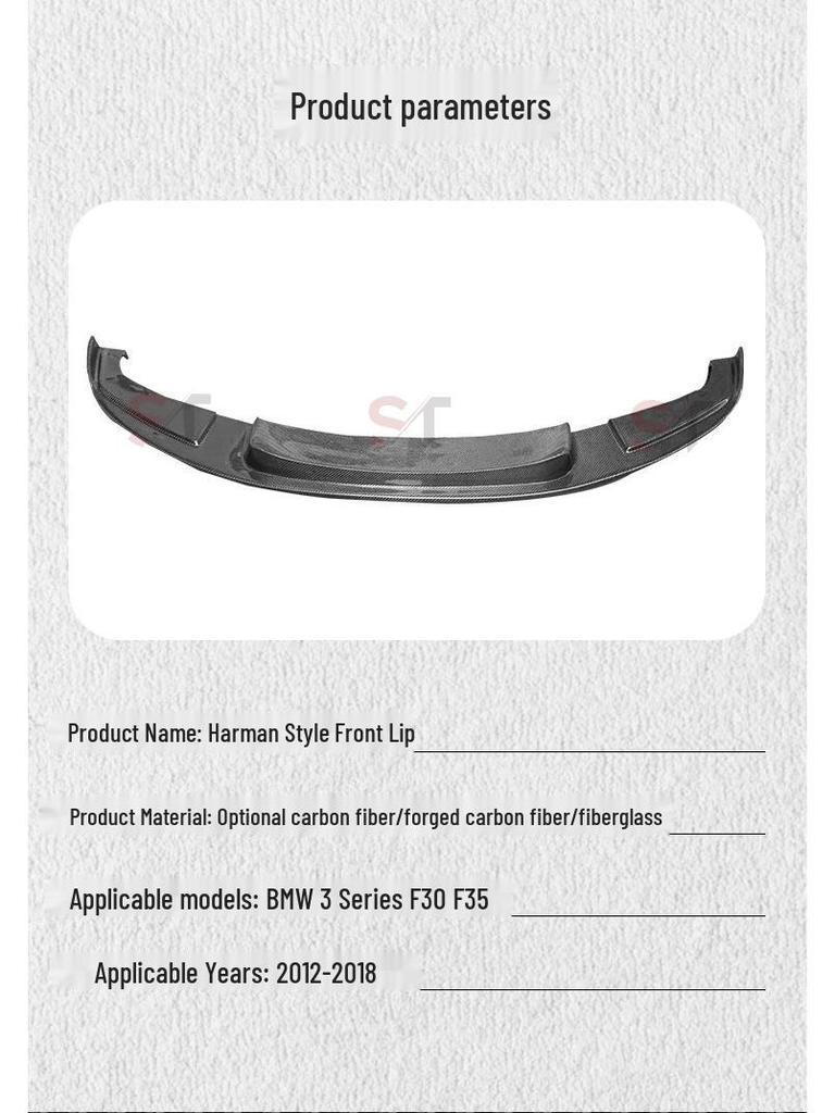 Передний карбоновый сплиттер-диффузор Hamann Style для BMW 3 серии F30/F35