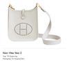 HERMES Evelyne Clemence Calfskin Crossbody Bag, Shoulder Bag 16 Women's M4 Gris Pale Cream Gray H085945CCAG