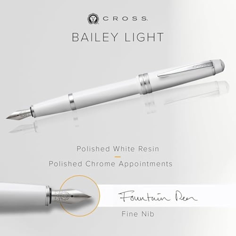 Кросс NAT0746-2FS Cross Bailey Light Белая перьевая ручка F