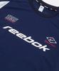 Reebok Спортивная сетчатая футболка с длинным рукавом - Темно-синяя