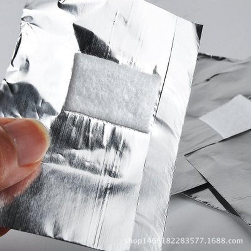 50 шт/100 шт алюминиевая фольга для дизайна ногтей замочить акриловый гель-лак для снятия ногтей обертывания для снятия макияжа T