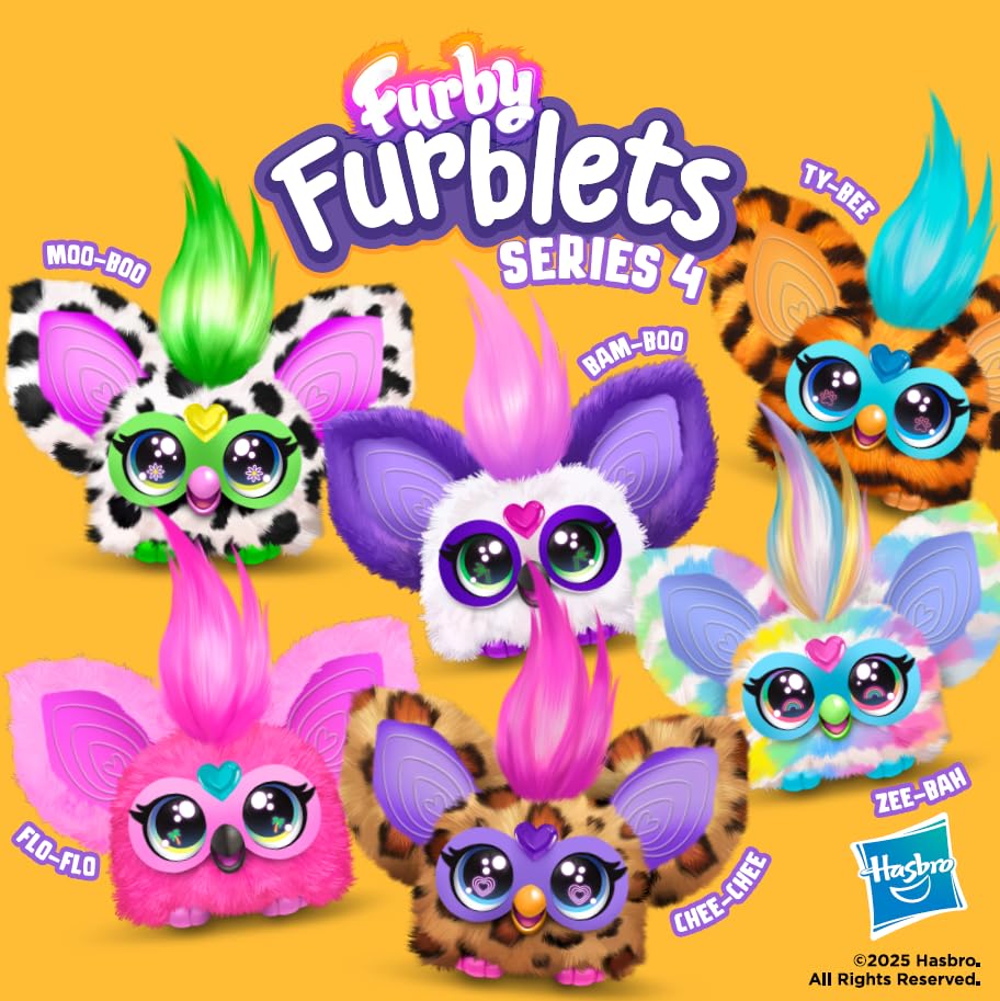 Hasbro Furby Furblets FloFlo Мини-электрическая плюшевая игрушка для мальчиков и возрастов Furby Authentic Friends, Девочек, 6+, Розовый, Фламинго, Говорит, Музыкальная, G1699,