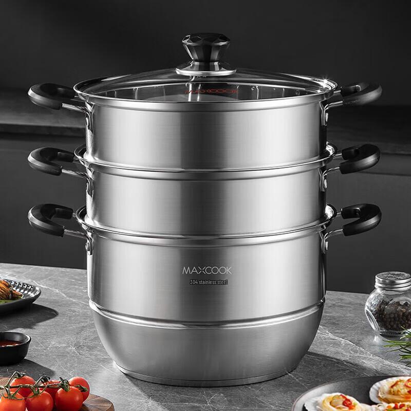 maxcook Пароварка из нержавеющей стали 304, 28 см