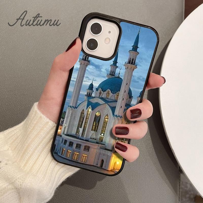 Мусульманское здание мечети Чехол для телефона для iPhone 11 12 13 14 Pro Max mini X XR XS SE 2020 5 6S 7 8 Plus Samsung Galaxy S21 S22 Чехол