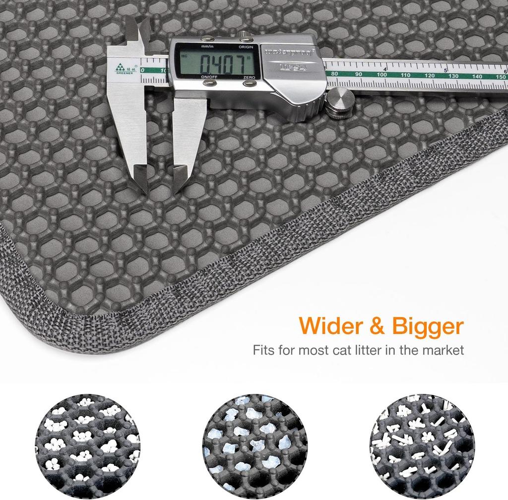 Коврик для кошачьего туалета Коврик-ловушка для кошачьего туалета Сотовый двухслойный дизайн Материал, защищающий от мочи, контроль рассеивания