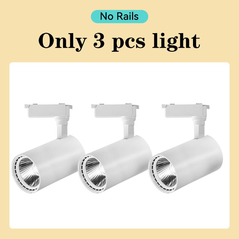 3pcs Led Track Lights Lamp 220V COB Track Lighting Fixture 12/20/30W/40W Spotlights Rail Spots Light Lamps for Shop Home Kitchen