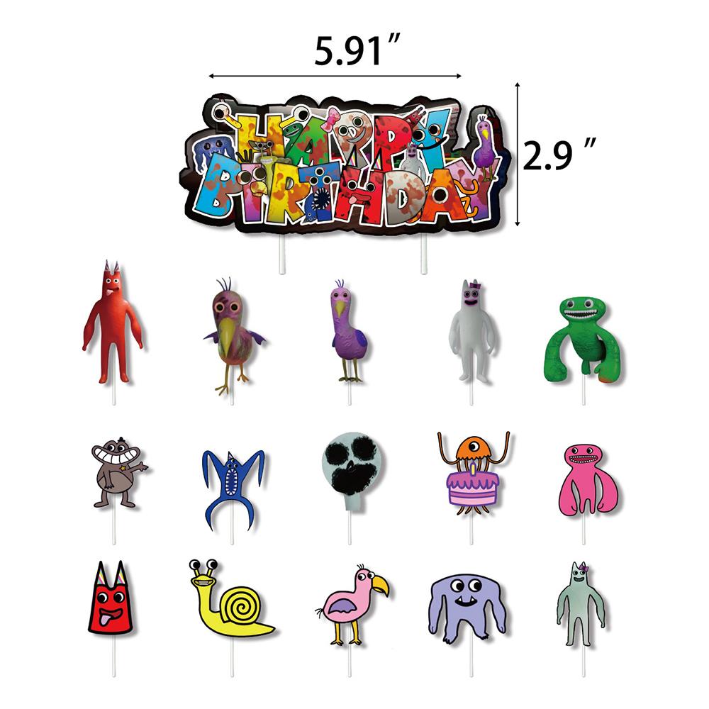 39 Pcs Garten of BanBan Party Supplies Include Cake Decoration, Banner, Balloons