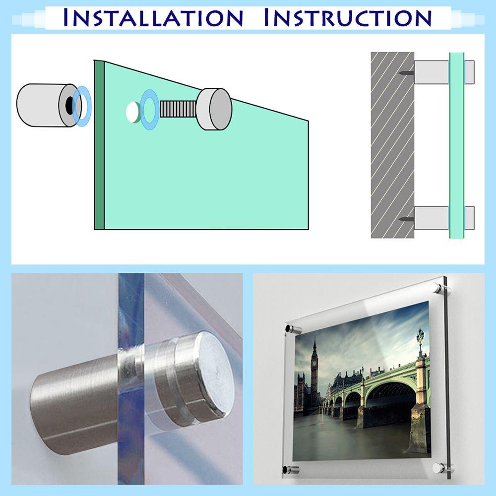 Винты для крепления билбордов Рекламные дистанционные держатели Штифты Гвозди для крепления рекламных щитов Стеклянные крепежи