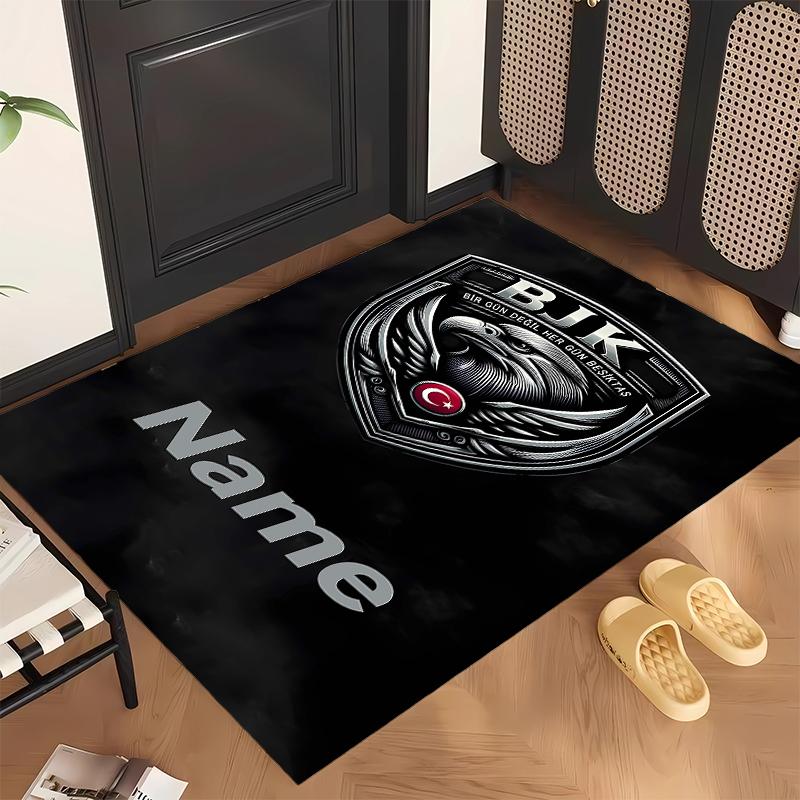 BJK FC (5) Personalized name Office Carpet Stylish Decor for Living Room Bedroom Kitchen