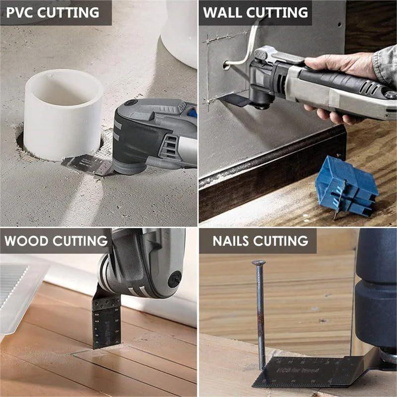Комплект из 57 универсальных пильных полотен, совместимых с Bosch/Fein/Makita и Starlock.