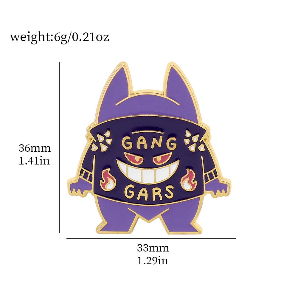 Gengar Cartoon Brooches Anime Enamel Lapel Pins for Backpack Accessories Fans Collection Brooches Jewelry Gift