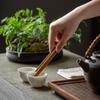 New Bamboo Wood Tea Clips Safe Straight Tea Utensil Tweezer Durable Food Toast Salad Tongs Kitchen