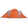 Dome Family Tent for 6 Persons Grey and Orange Waterproof