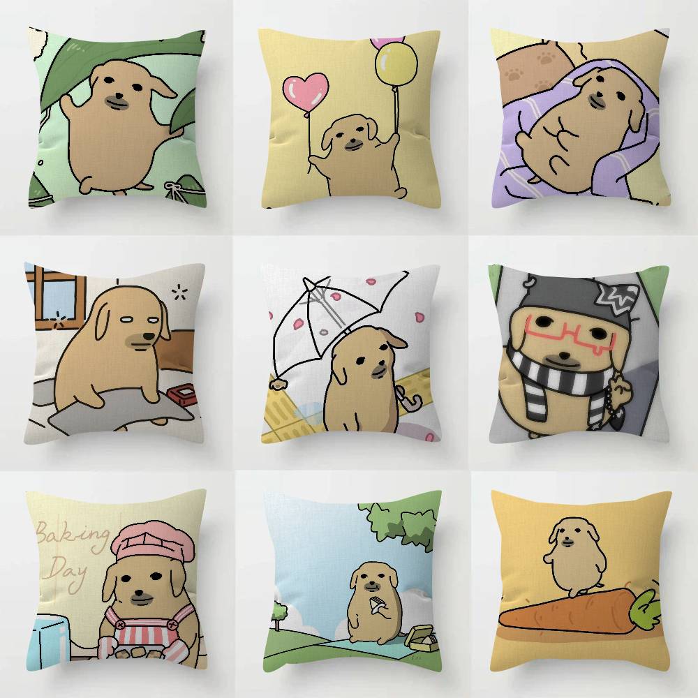 Funny anime meme nnudaeng dog Pillow Gift Home Office Decoration Pillow Bedroom Sofa Car Cushion CoverPillow Case