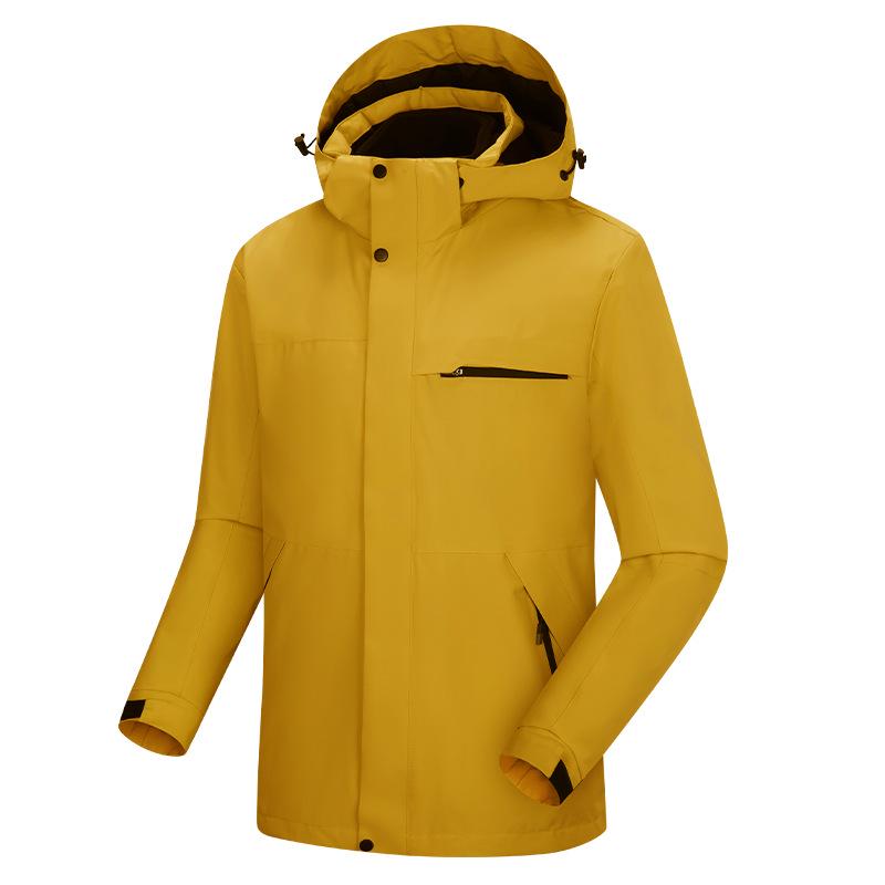 New Style High-Quality Outdoor Two-Piece Shell Jacket with Detachable Hood - Waterproof & Windproof for Youth Climbing Couples