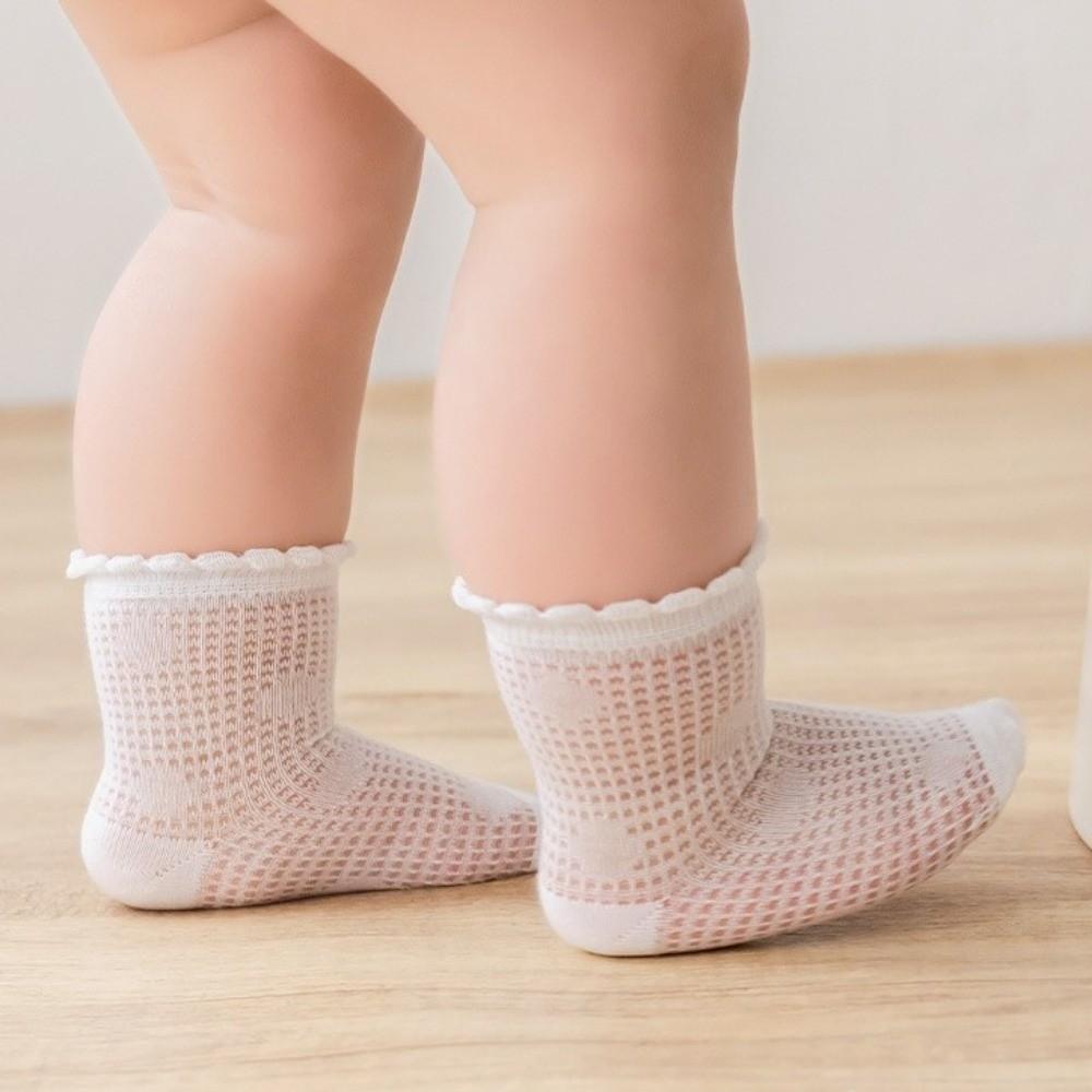 4 Pairs Breathable Newborn Socks Thin Summer Socks New Baby Mesh Socks Birthday Gifts