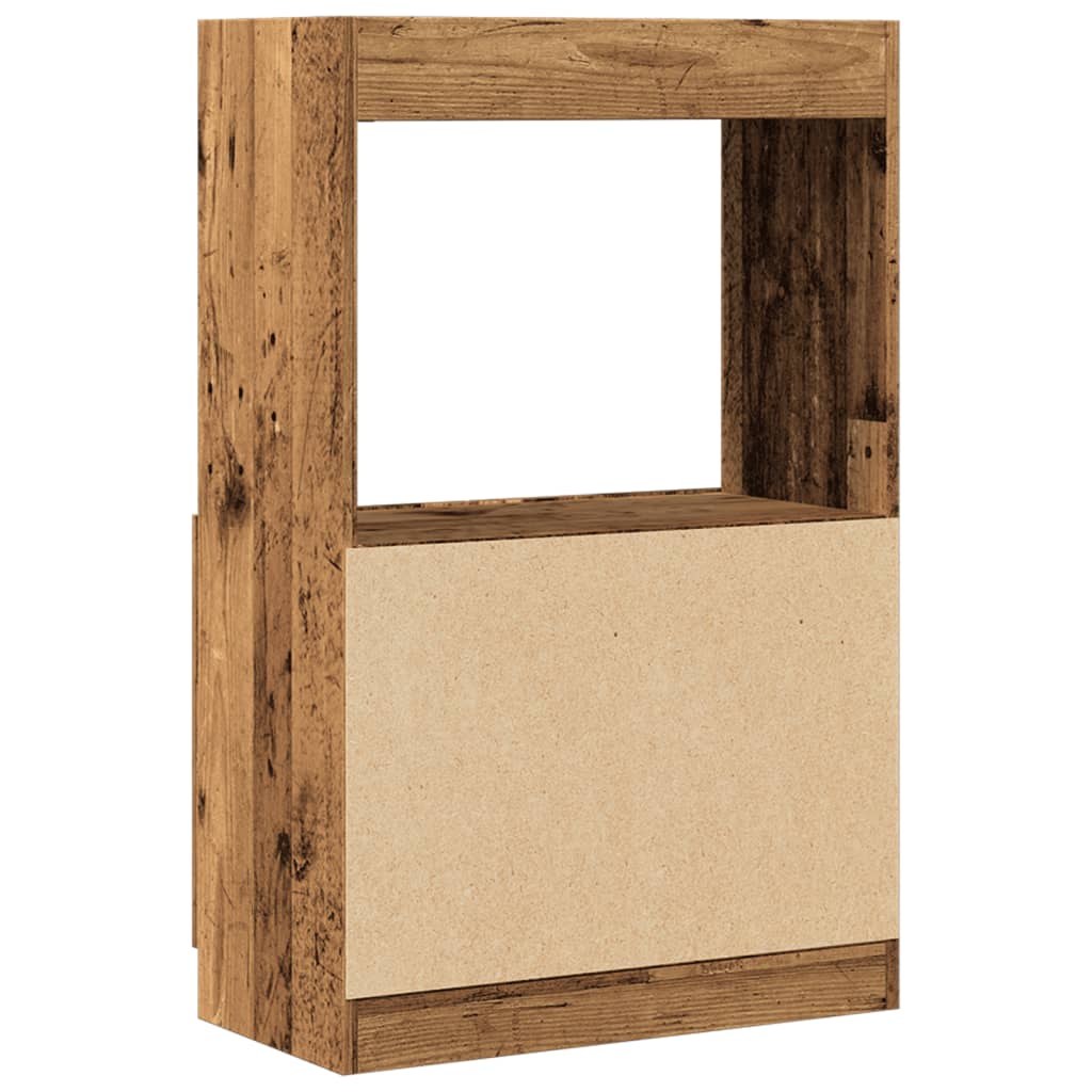 Highboard with Rustic Wood Look 63 x 33 x 100 cm Engineered Wood