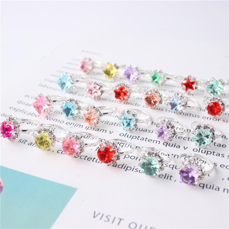 10 шт. мультяшное детское кольцо из смолы, милое цветочное кольцо, матовое кольцо, подарок