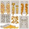 Flower Silicone Mould Baroque Scroll Relief Border Fondant Moulds Angel Baby Cake Decorating Tools Candy Chocolate Gumpaste Mould