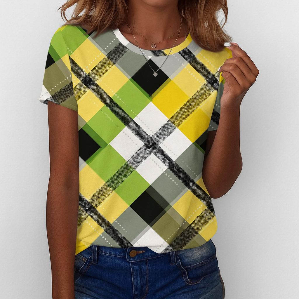 Женская футболка футболка принт короткий рукав повседневная выходная мода базовая обычная топ Ст. День Патрика