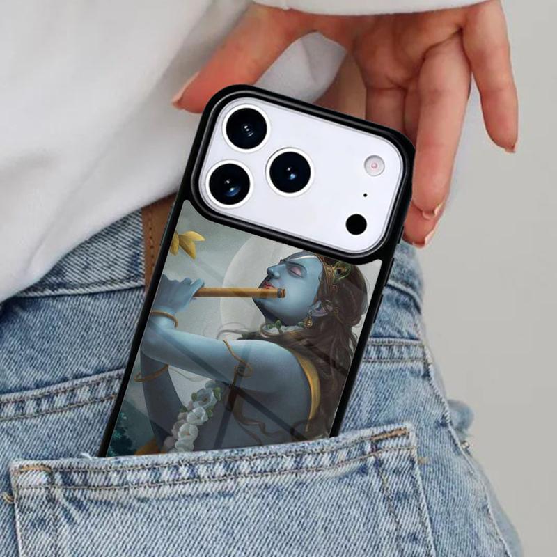 Чехол для телефона с изображением индийского бога Господа Кришны для iPhone 16e 15 14 13 12 17 Pro Max Plus Air 17pro Чехол Coque