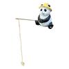 Resin Fishing Frog Statue Garden Pond Decoration Pond Angler Mini Panda Figurine for Outdoor Landscape Aquarium Fish Tank Decoration