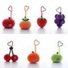 Persimmon Orange Bag Pendant Strawberry Plush Cherry Key Ring Fashion Fruit Key Chain  Children