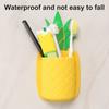 Pineapple Shape Toothbrush Holder Moveable Bathroom Toothpaste Silicone Storage Shelf Wall Hanging Storage Rack