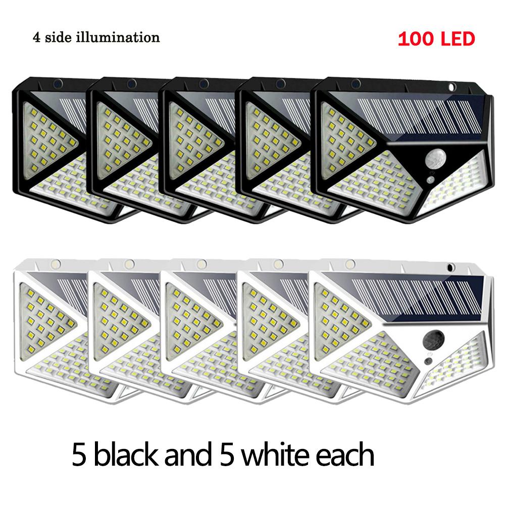 1/2/4/6/8/10 шт. многофункциональные светодиодные солнечные фонари с датчиком движения наружные водонепроницаемые декоративные настенные светильники с углом освещения 180 градусов