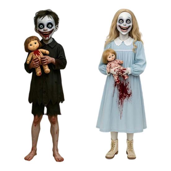 2 шт. Хэллоуинские куклы ужасов, садовые таблички, реалистичные готические садовые колышки, фестивальные жуткие куклы, жуткое украшение для вечеринки